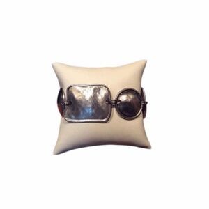 Boutique vintage unique pewter like chunky bracelet
